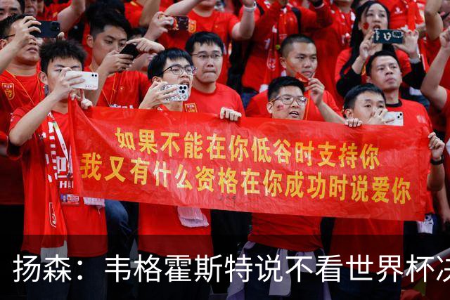 扬森：韦格霍斯特说不看世界杯决赛？他太爱作秀了